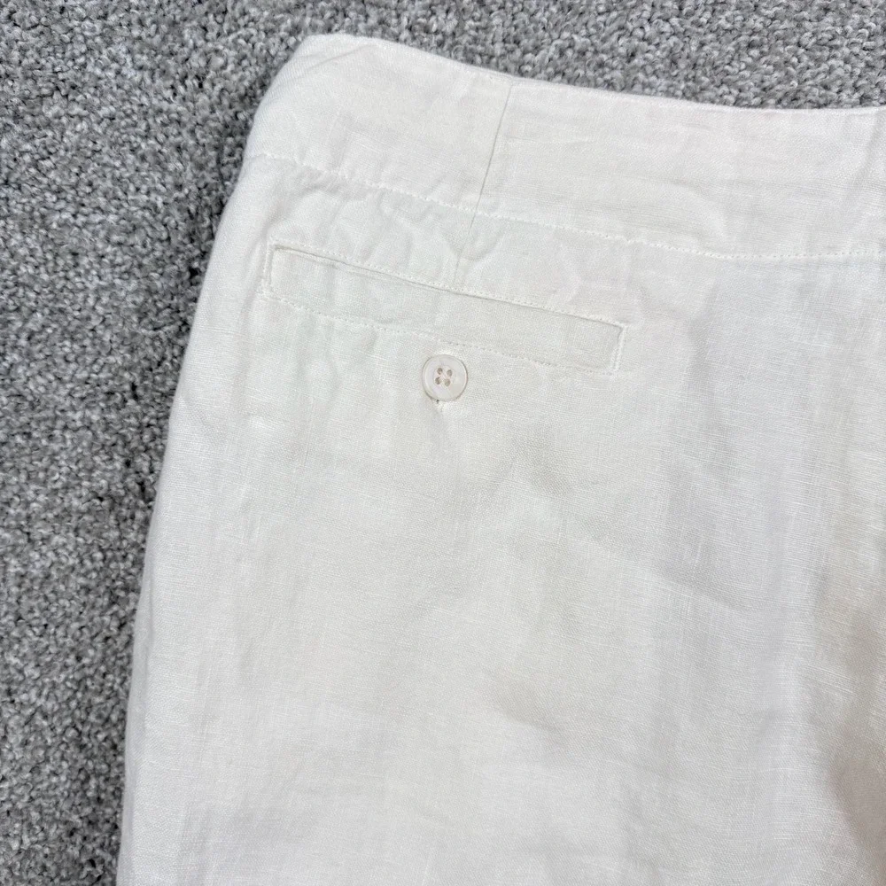 Toscano Firenze 100% Linen Drawstring Pants Men's M 34x33 Ivory Resort Beach